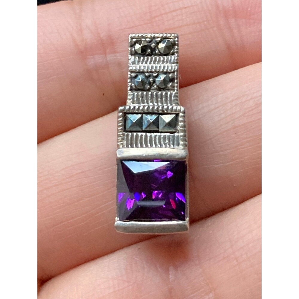925 sterling silver marcasite cz Pendant
